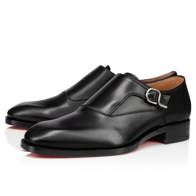 Christian Louboutin John Calf Monk Straps Muške Monk Straps Crne | RS-17369