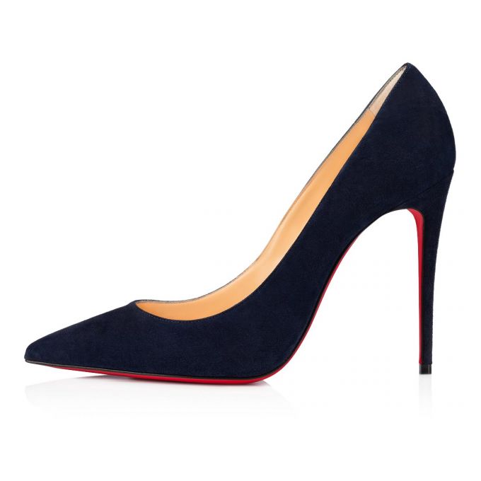 Christian Louboutin Kate 100 100 Nocturne Veau Velours Pumps Ženske Pumps Crne | RS-50505