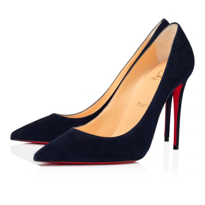 Christian Louboutin Kate 100 100 Nocturne Veau Velours Pumps Ženske Pumps Crne | RS-50505