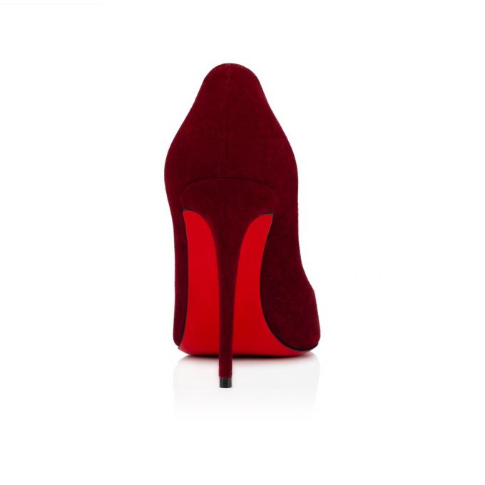 Christian Louboutin Kate 100 100 Tanin Veau Velours Pumps Ženske Pumps Bordo | RS-49005