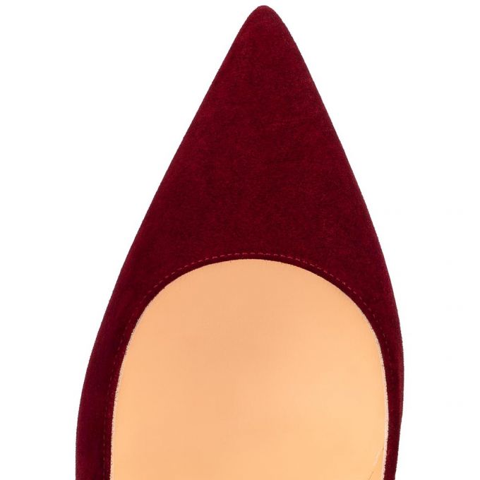 Christian Louboutin Kate 100 100 Tanin Veau Velours Pumps Ženske Pumps Bordo | RS-49005