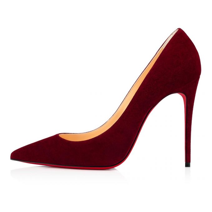 Christian Louboutin Kate 100 100 Tanin Veau Velours Pumps Ženske Pumps Bordo | RS-49005