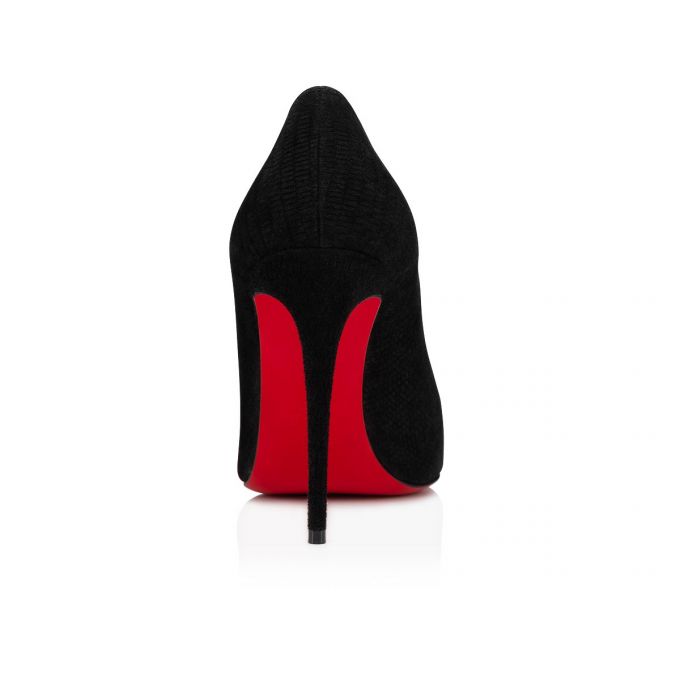 Christian Louboutin Kate 100 Veau Velours Pumps Ženske Pumps Crne | RS-25149