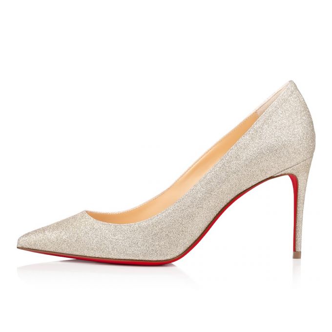 Christian Louboutin Kate 85 Ivory Glitter Pumps Ženske Pumps Srebrne | RS-29855