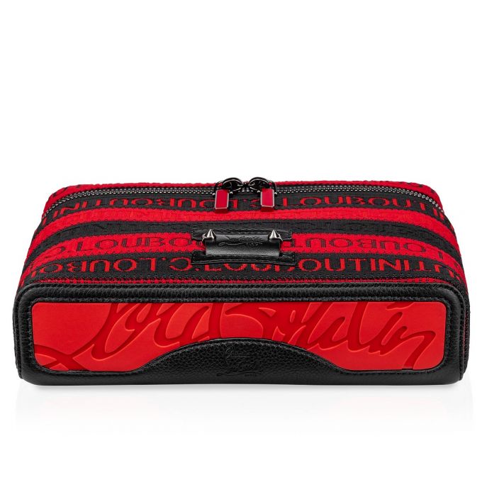 Christian Louboutin Kypipouch Cl Strap Creative Fabric Messenger Bags Muške Messenger Bags Crne Crvene | RS-67516