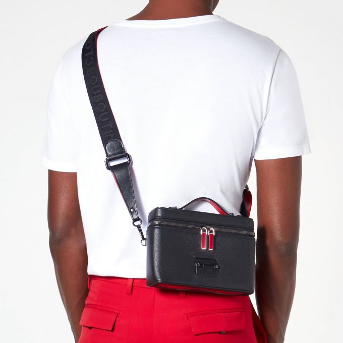 Christian Louboutin Kypipouch Small Classic Koža Messenger Bags Muške Messenger Bags Crne | RS-61597