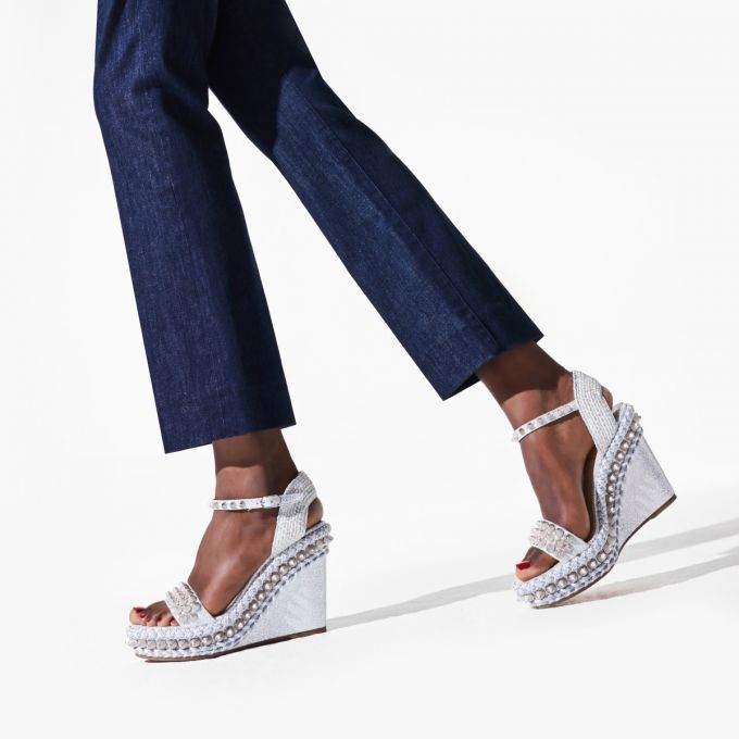 Christian Louboutin Lata 110 Ab Nappa Espadrilles Ženske Espadrilles Bijele | RS-55129