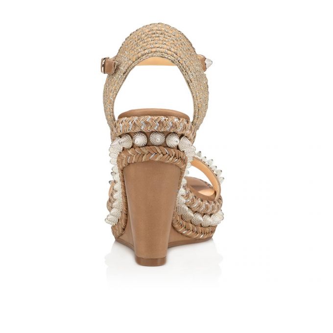 Christian Louboutin Lata 110 Fennec Calf Espadrilles Ženske Espadrilles Kaki Boja | RS-22181