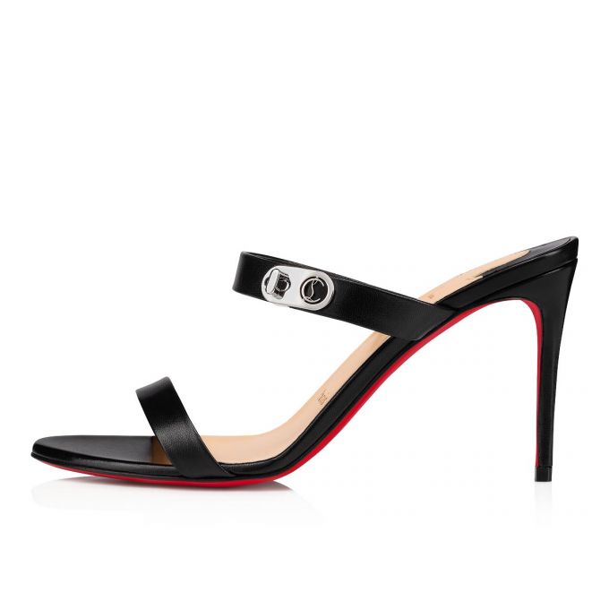 Christian Louboutin Lock Me 85 Sandals Ženske Sandale Crne | RS-07770