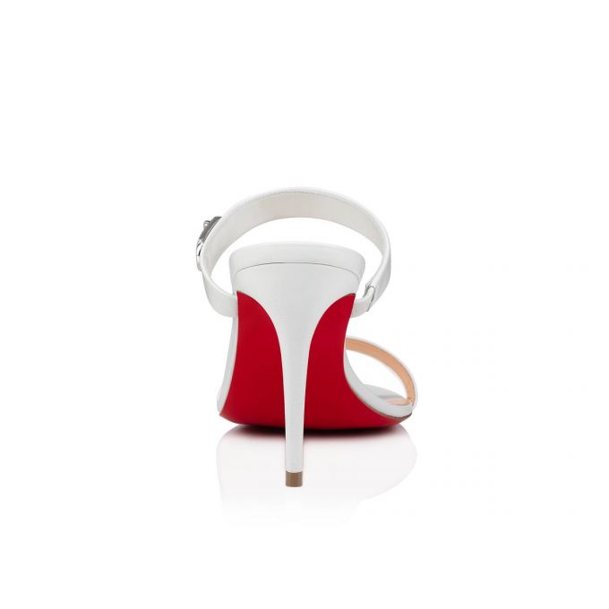 Christian Louboutin Lock Me 85 Sandals Ženske Sandale Bijele | RS-54899