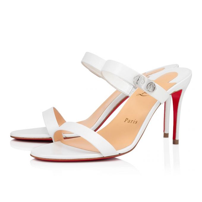 Christian Louboutin Lock Me 85 Sandals Ženske Sandale Bijele | RS-54899