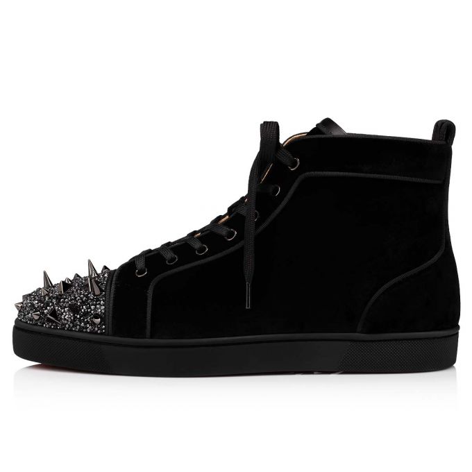 Christian Louboutin Lou Pik Pik P S 000 Version Strass Sneakers Muške Patike Crne | RS-87807