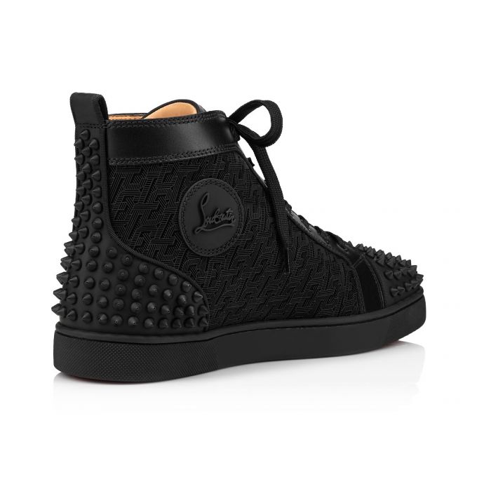 Christian Louboutin Lou Spikes 2 Cotton Sneakers Muške Patike Crne | RS-41041