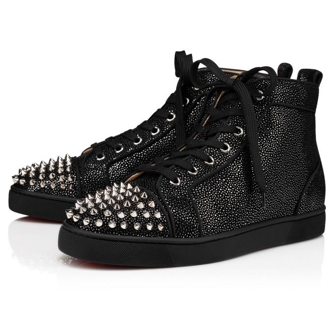 Christian Louboutin Lou Spikes Orla 000 Version Sneakers Muške Patike Crne | RS-68661