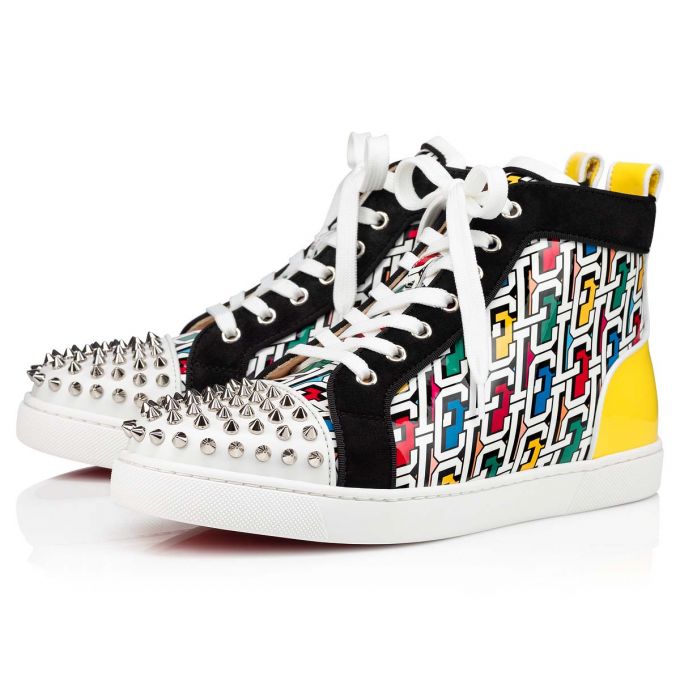 Christian Louboutin Lou Spikes Orlato Patent Sneakers Ženske Patike Visebojne | RS-13401