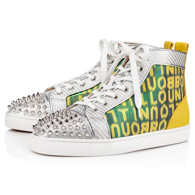 Christian Louboutin Lou Spikes Orlato Version Creative Fabric Sneakers Muške Patike Visebojne | RS-59969