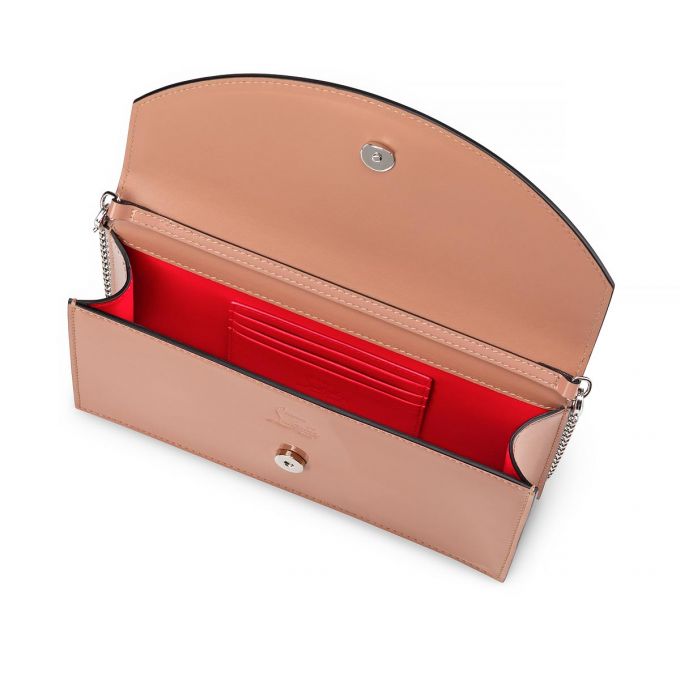 Christian Louboutin Loubi54 Classic Koža Pouches Ženske Pouches Bež Srebrne | RS-05219