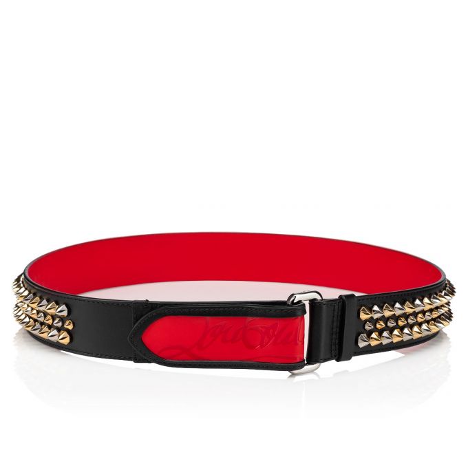 Christian Louboutin Loubi Belt Classic Koža Belts Muške Remeni Crne Crvene Visebojne | RS-49183