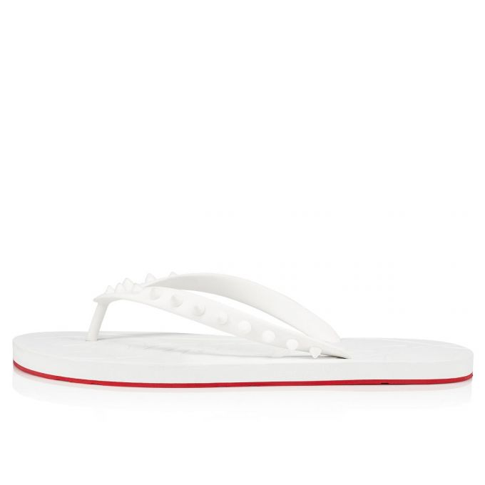 Christian Louboutin Loubi Flip 000 Pvc Sandals Muške Espadrilles & Sandals Bijele | RS-29059