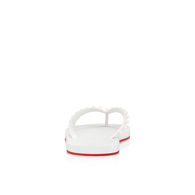 Christian Louboutin Loubi Flip 000 Pvc Sandals Muške Espadrilles & Sandals Bijele | RS-29059