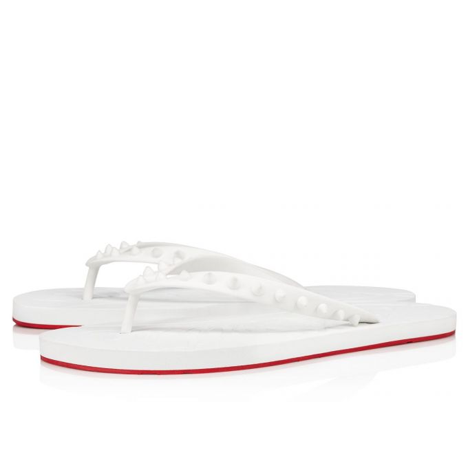 Christian Louboutin Loubi Flip 000 Pvc Sandals Muške Espadrilles & Sandals Bijele | RS-29059