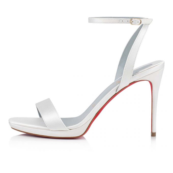 Christian Louboutin Loubi Queen 100 100 Sandals Ženske Sandale Bijele Plave | RS-93914