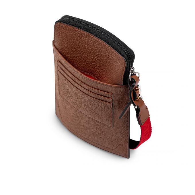 Christian Louboutin Loubilab Classic Koža Messenger Bags Muške Messenger Bags Smeđe | RS-81273