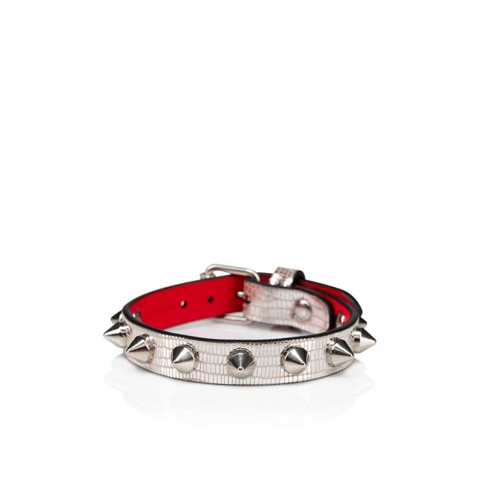 Christian Louboutin Loubilink Bracelet Creative Koža Bracelets Ženske Bracelets Srebrne | RS-49689