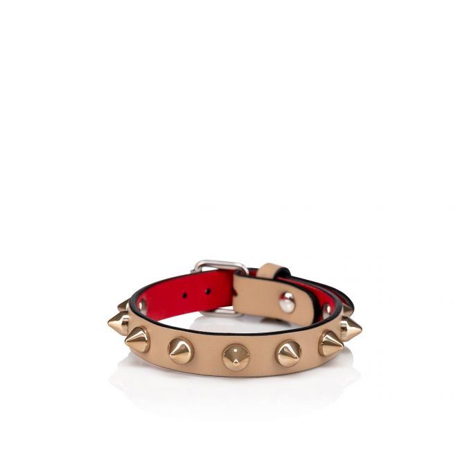 Christian Louboutin Loubilink Classic Koža Bracelets Ženske Bracelets Bež | RS-78704