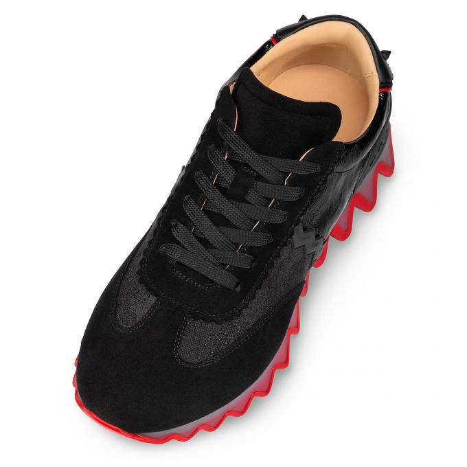 Christian Louboutin Loubishark Creative Koža Sneakers Muške Patike Crne | RS-71203