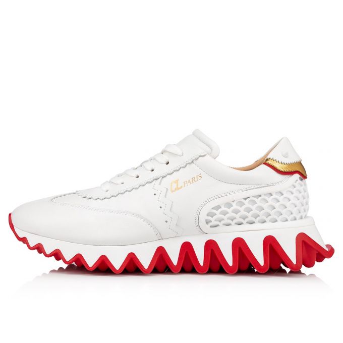 Christian Louboutin Loubishark Version Calf Sneakers Muške Patike Bijele | RS-24992