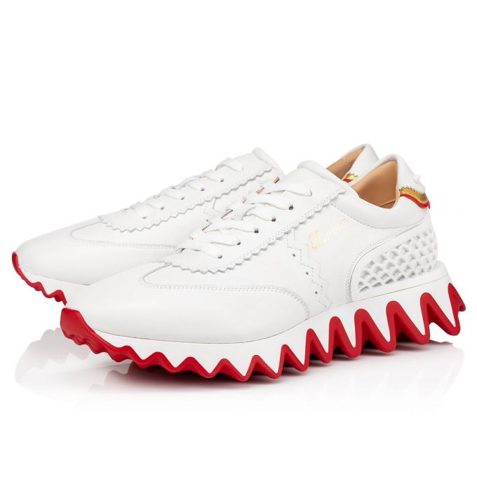 Christian Louboutin Loubishark Version Calf Sneakers Muške Patike Bijele | RS-24992