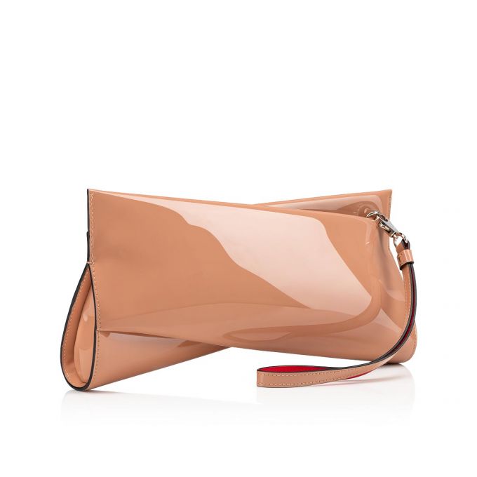 Christian Louboutin Loubitwist Clutch Classic Koža Mini Bags Ženske Belt Bags & Mini Bags Bež | RS-47973