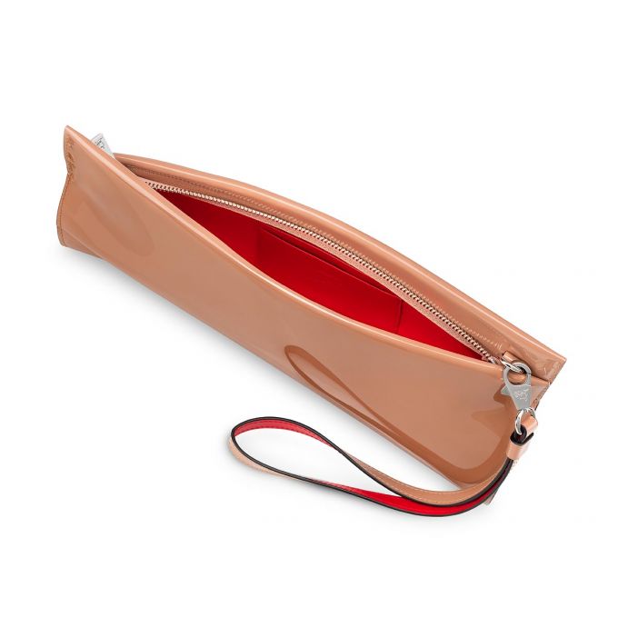 Christian Louboutin Loubitwist Clutch Classic Koža Mini Bags Ženske Belt Bags & Mini Bags Bež | RS-47973