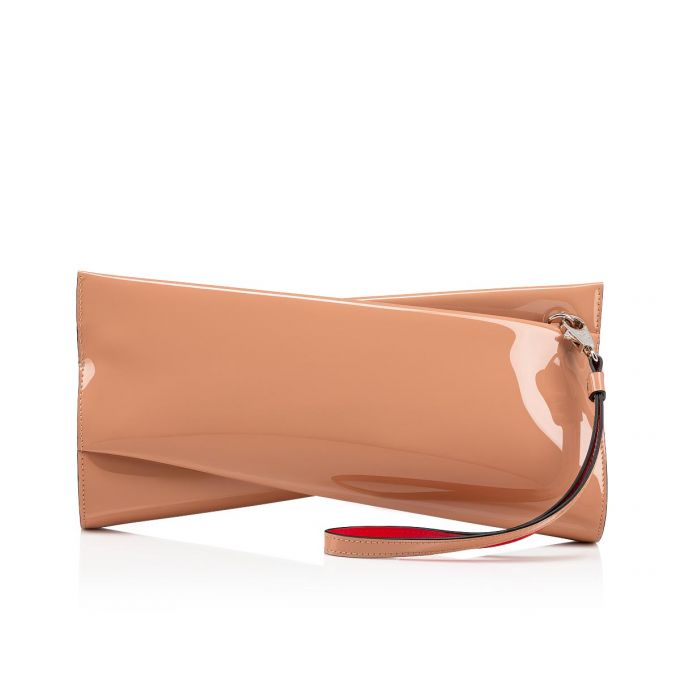 Christian Louboutin Loubitwist Clutch Classic Koža Mini Bags Ženske Belt Bags & Mini Bags Bež | RS-47973