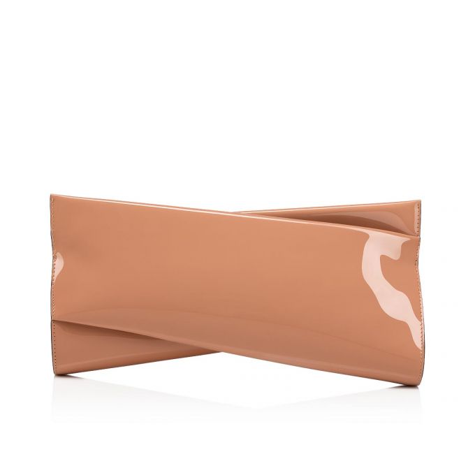 Christian Louboutin Loubitwist Clutch Classic Koža Evening Bags Ženske Evening Bags Bež | RS-50417