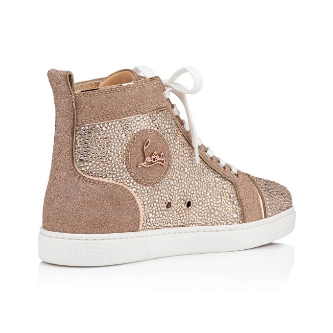 Christian Louboutin Louis 000 Version Courtisane Strass Sneakers Ženske Patike Bež | RS-52850