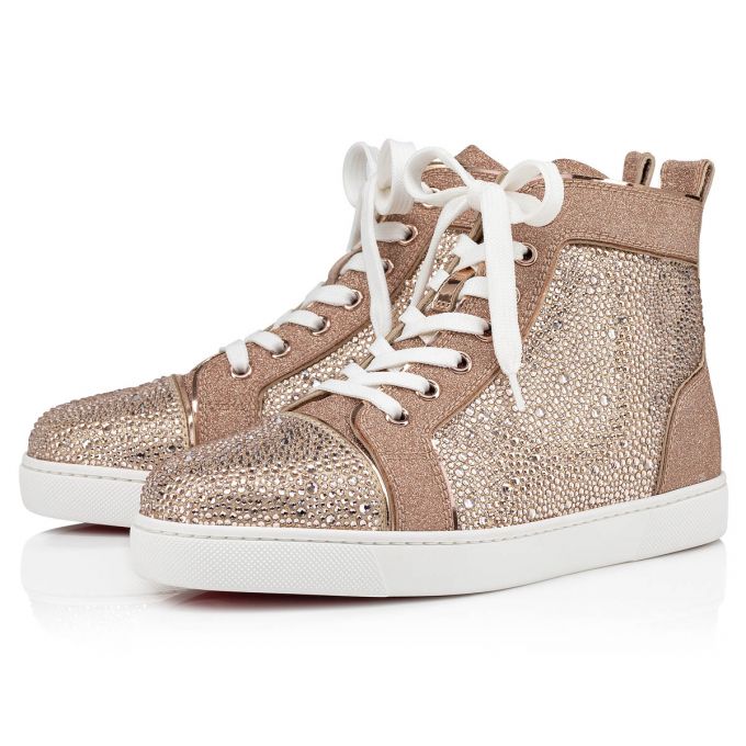 Christian Louboutin Louis 000 Version Courtisane Strass Sneakers Ženske Patike Bež | RS-52850