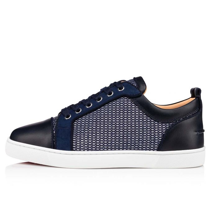 Christian Louboutin Louis Junior Orlato Cotton Sneakers Muške Patike Plave | RS-83045