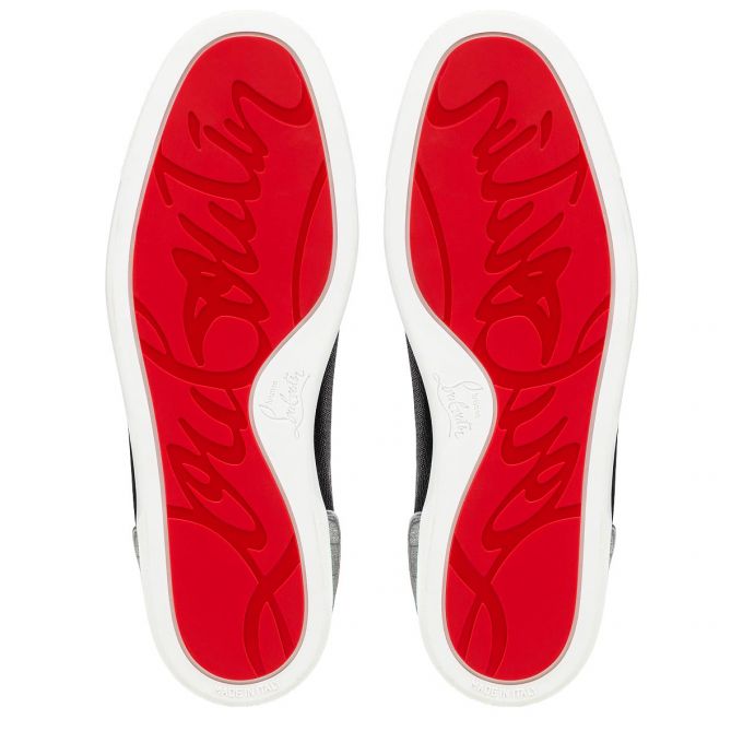 Christian Louboutin Louis Junior Orlato Creative Koža Sneakers Muške Patike Crne Srebrne | RS-85091