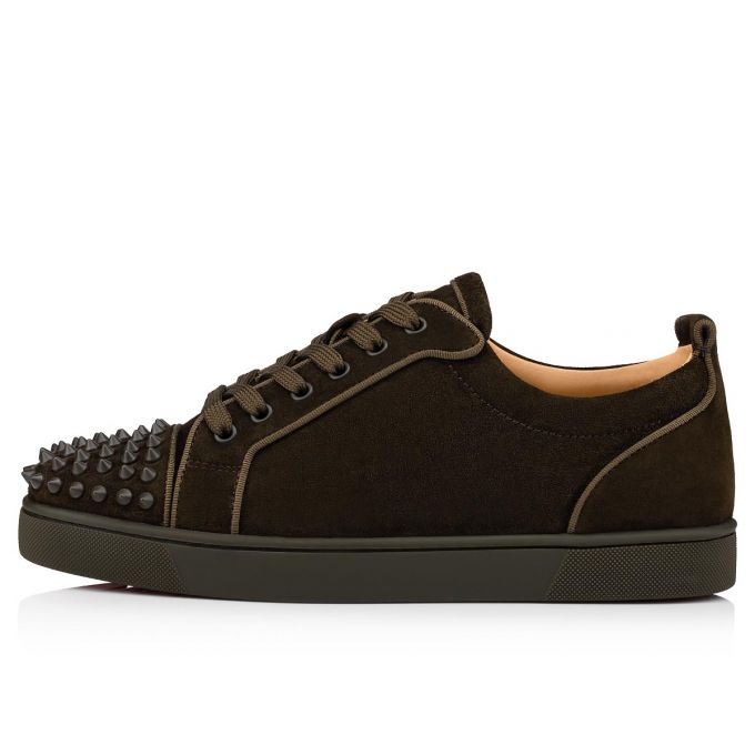 Christian Louboutin Louis Junior Sp 000 Mat Veau Velours Sneakers Muške Patike Čokoladne | RS-03259