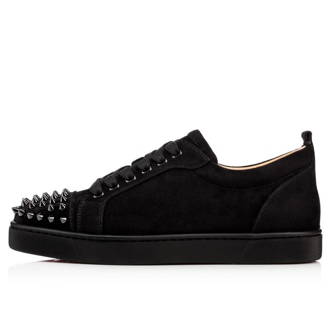 Christian Louboutin Louis Junior Sp 000 Veau Velours Sneakers Ženske Patike Crne | RS-17609