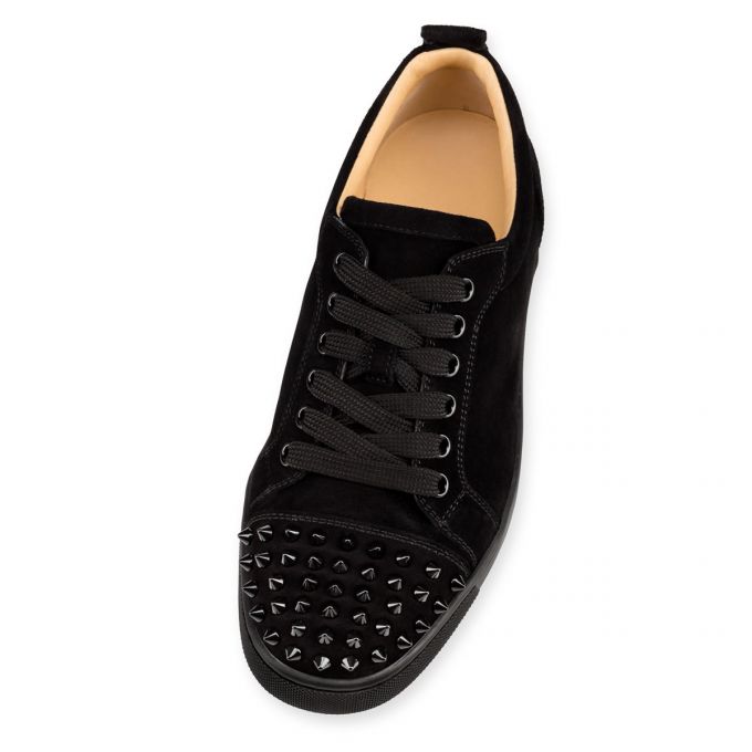 Christian Louboutin Louis Junior Sp 000 Veau Velours Sneakers Ženske Patike Crne | RS-17609