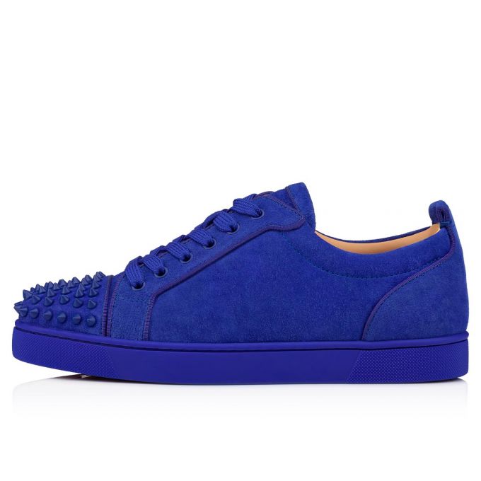 Christian Louboutin Louis Junior Sp 000 Mat Veau Velours Sneakers Muške Patike Plave | RS-47268