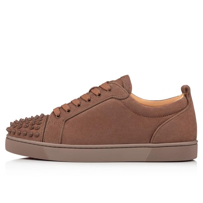 Christian Louboutin Louis Junior Sp 000 Mat Veau Velours Sneakers Muške Patike Smeđe | RS-50301