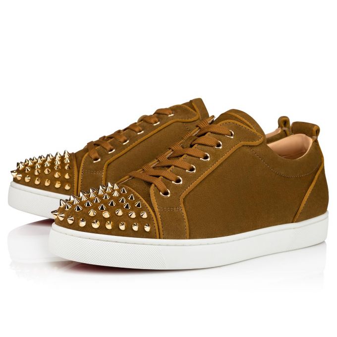 Christian Louboutin Louis Junior Sp 000 Veau Velours Sneakers Muške Patike Maslinasto Zelene | RS-51408