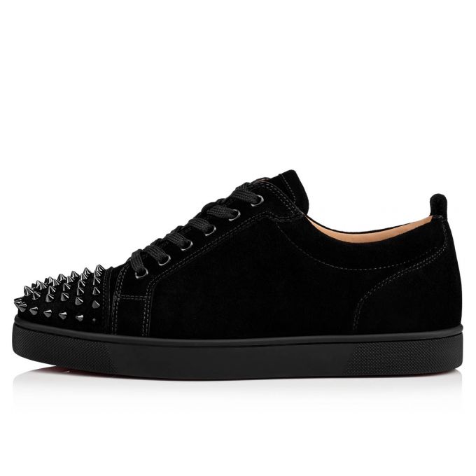 Christian Louboutin Louis Junior Sp 000 Veau Velours Sneakers Muške Patike Crne | RS-66025