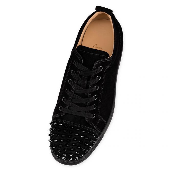 Christian Louboutin Louis Junior Sp 000 Veau Velours Sneakers Muške Patike Crne | RS-66025