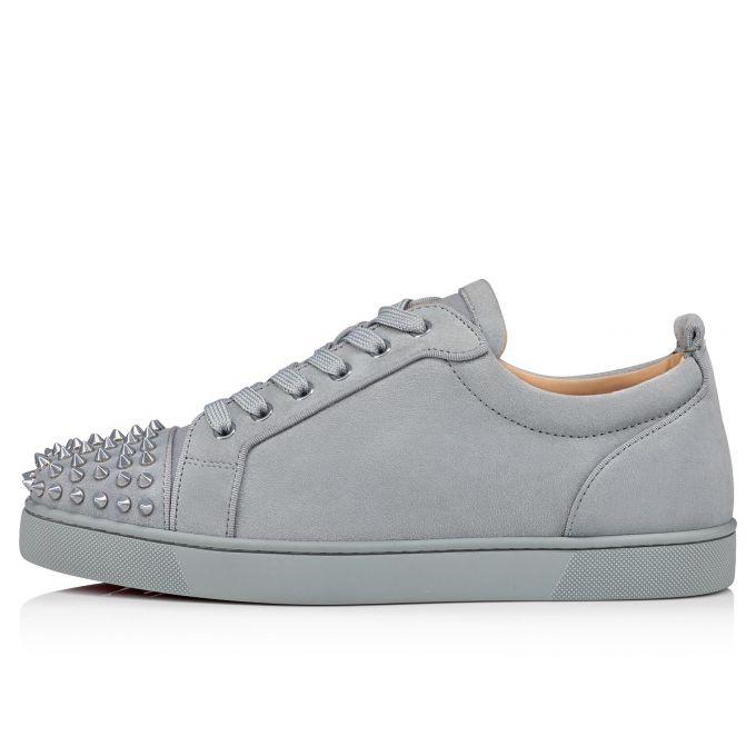 Christian Louboutin Louis Junior Sp 000 Brest/Brest Metal Veau Velours Sneakers Muške Patike Svijetlo Plave | RS-77218