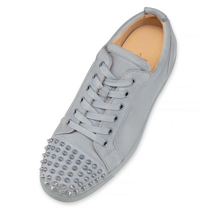 Christian Louboutin Louis Junior Sp 000 Brest/Brest Metal Veau Velours Sneakers Muške Patike Svijetlo Plave | RS-77218